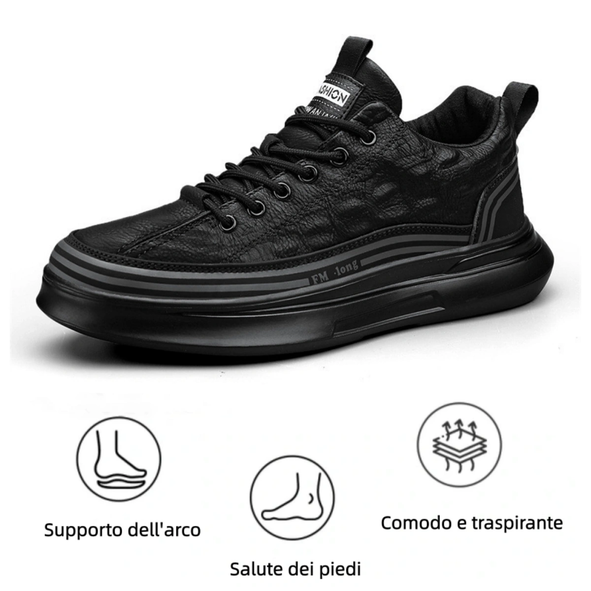 【🎁Offerta a tempo limitato】Scarpe ortopediche da uomo👞 Realizzate in pelle di vitello🐂 Impermeabili e antiscivolo✅ Supporto dell'arco plantare - camminata confortevole✅