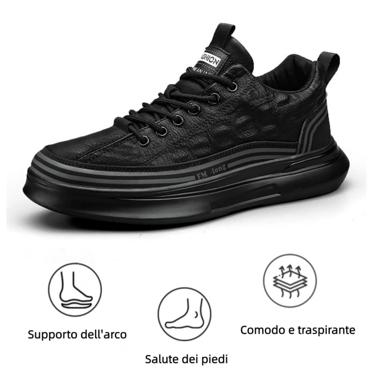 【🎁Offerta a tempo limitato】Scarpe ortopediche da uomo👞 Realizzate in pelle di vitello🐂 Impermeabili e antiscivolo✅ Supporto dell'arco plantare - camminata confortevole✅