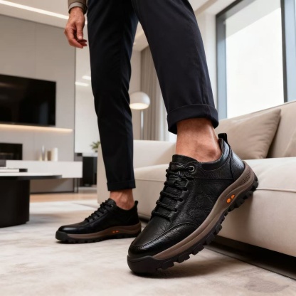 【🎉Offerta a tempo limitato: 60% di sconto - Non lasciartela sfuggire!】 Comode scarpe ortopediche👞 realizzate in vera pelle bovina australiana🐂 (supporto dell'arco plantare - allevia il dolore al piede) per una camminata confortevole✅