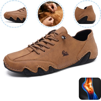 linokyr® - Scarpe ortopediche ergonomiche in pelle, impermeabili, alleviano il dolore ai piedi - unisex