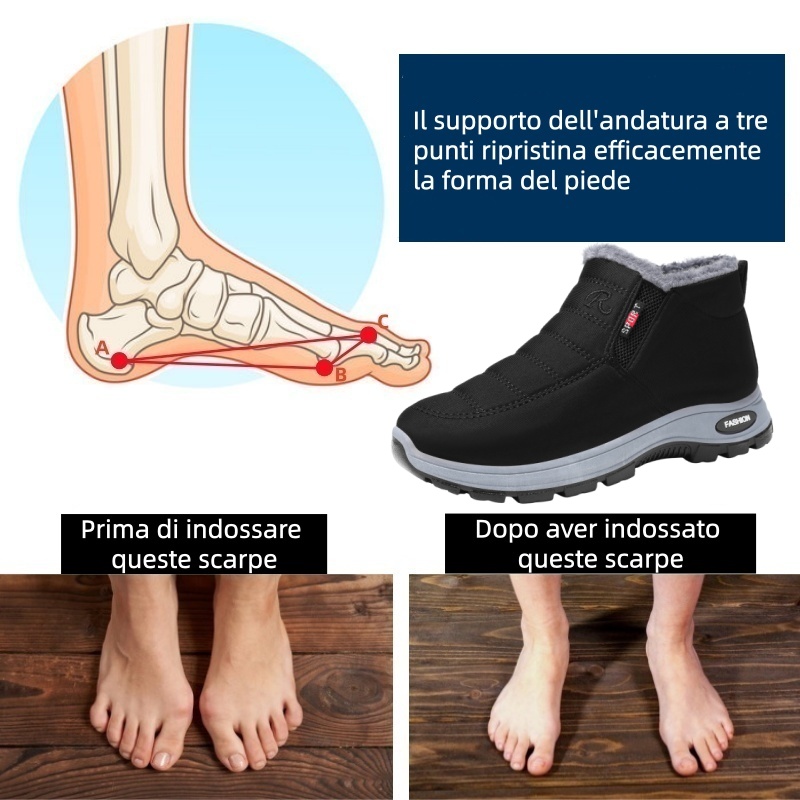 Linokyr® - Scarpa ortopedica invernale ergonomica per dolori a piedi, ginocchia e schiena - Unisex