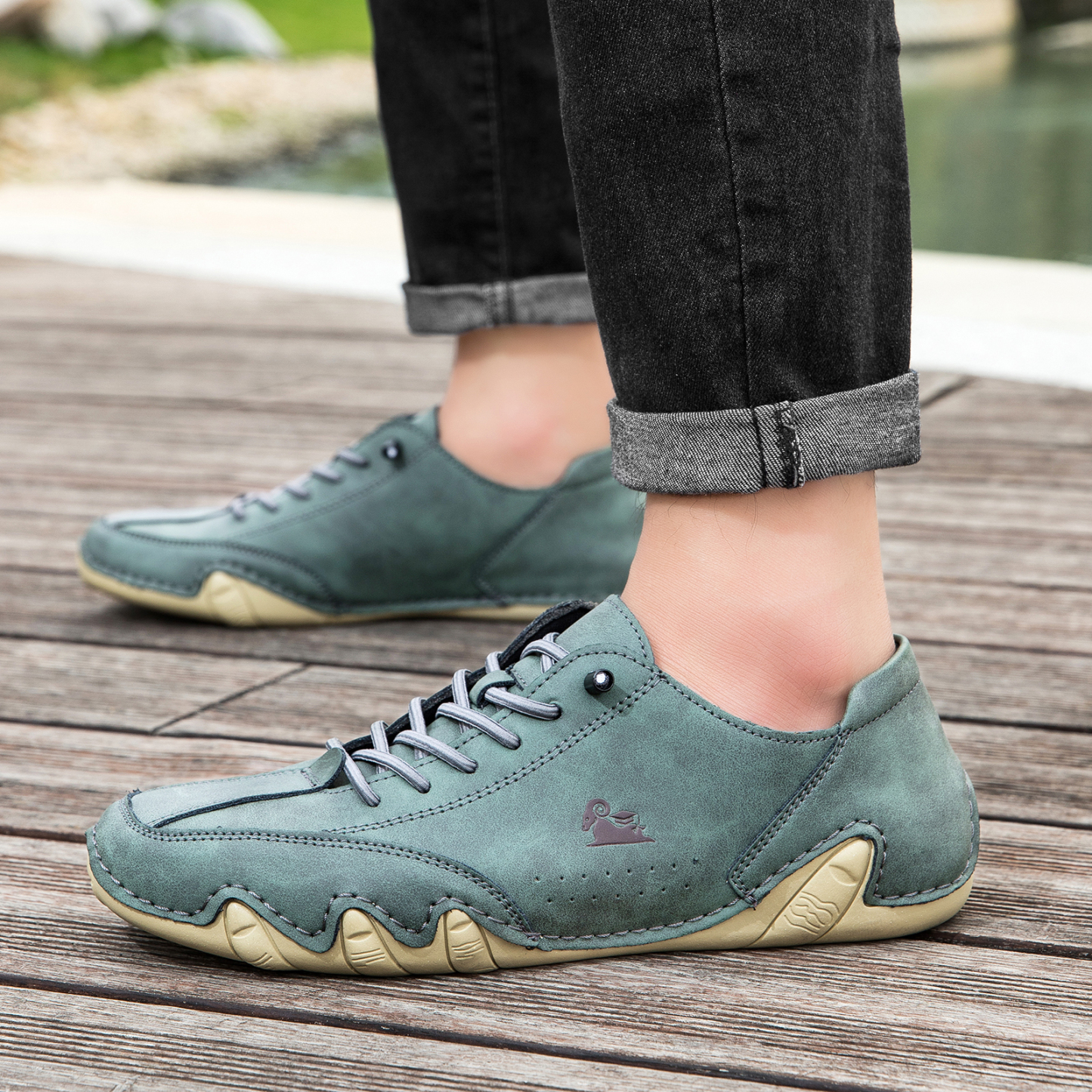linokyr® - Scarpe ortopediche ergonomiche in pelle, impermeabili, alleviano il dolore ai piedi - unisex
