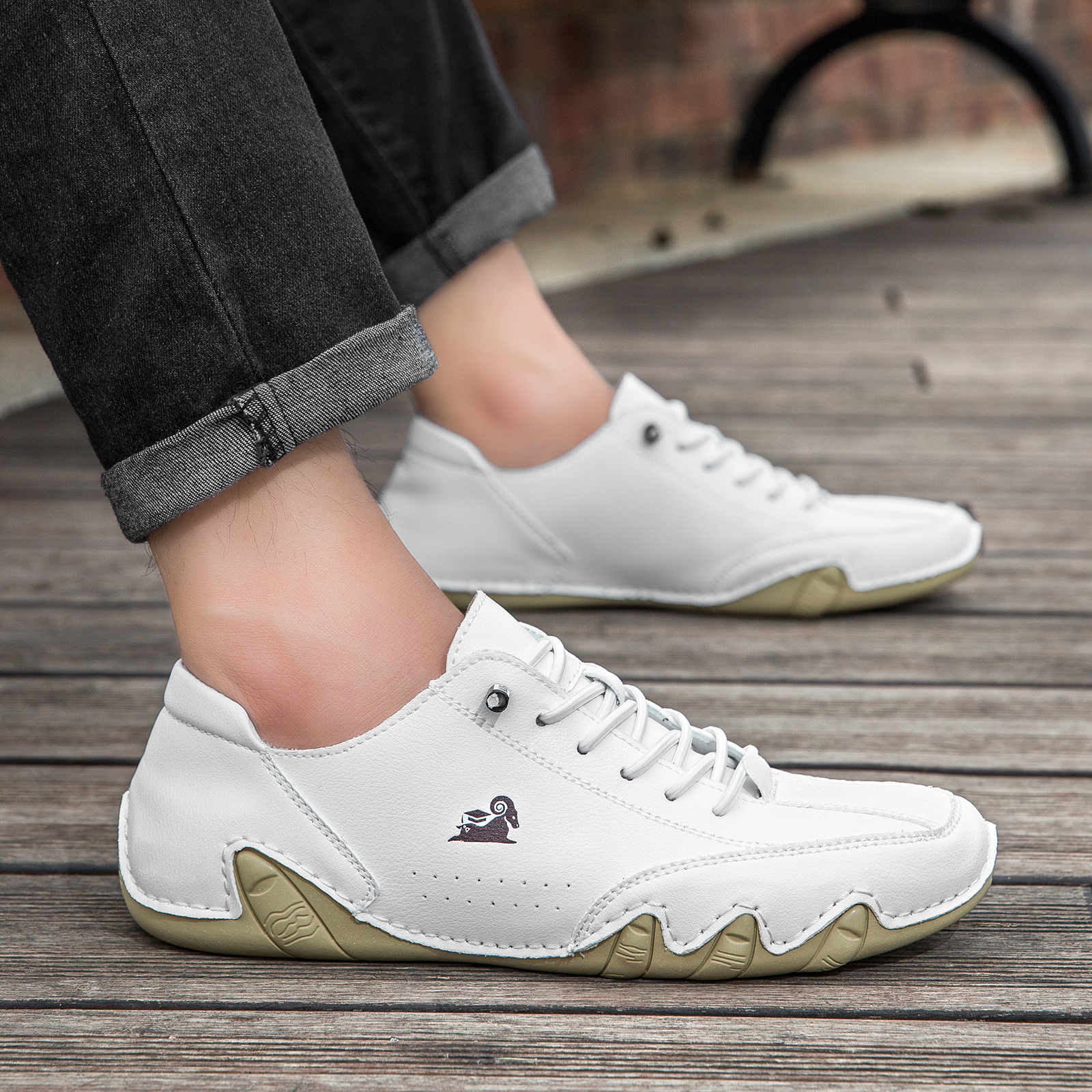 linokyr® - Scarpe ortopediche ergonomiche in pelle, impermeabili, alleviano il dolore ai piedi - unisex