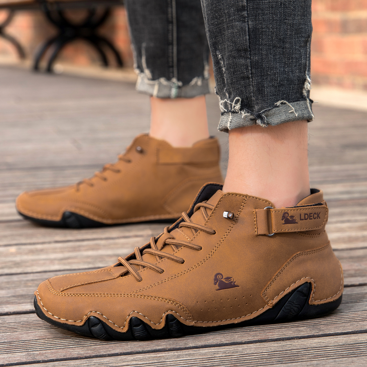 linokyr® - Scarpe ortopediche ergonomiche in pelle, impermeabili, alleviano il dolore ai piedi - unisex