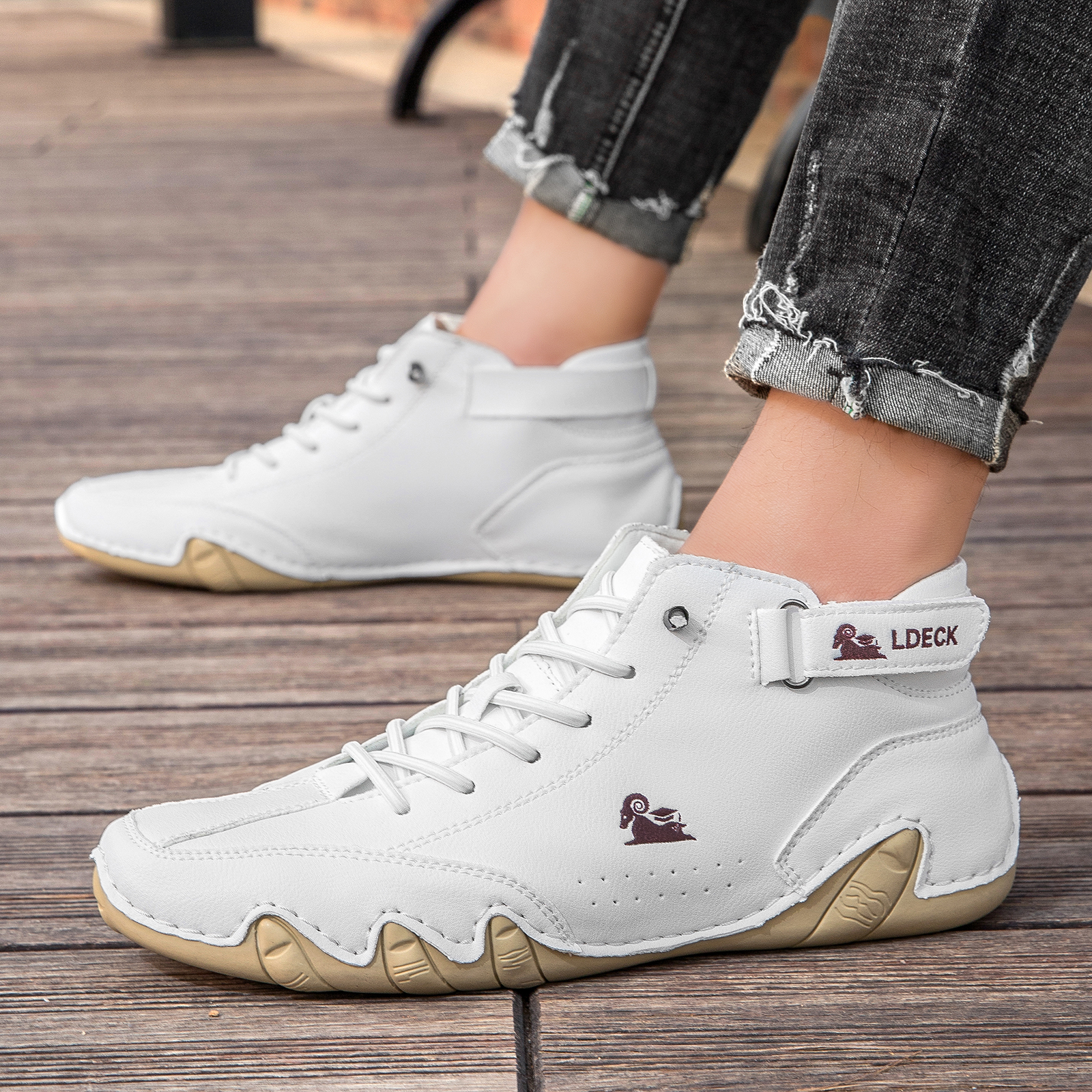 linokyr® - Scarpe ortopediche ergonomiche in pelle, impermeabili, alleviano il dolore ai piedi - unisex