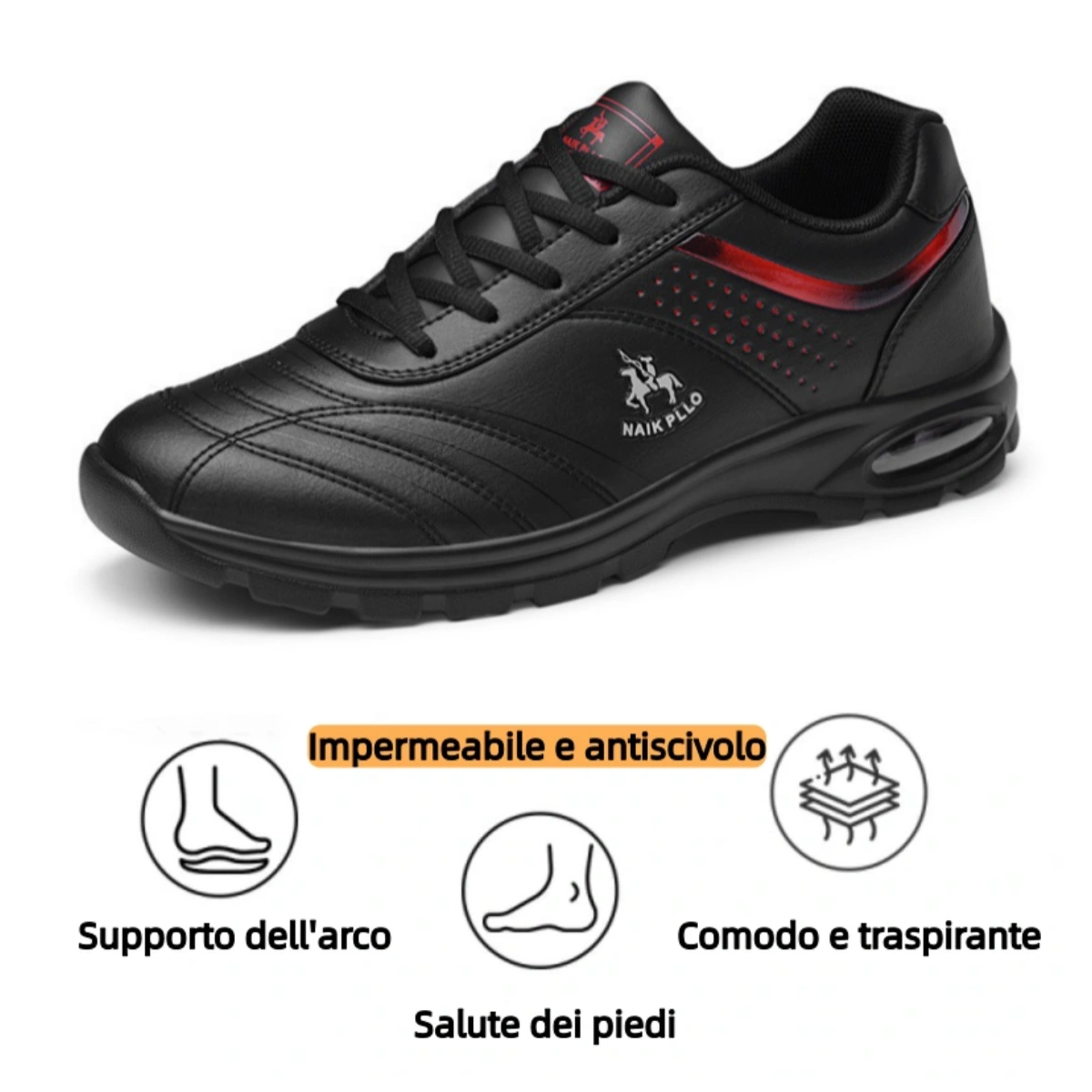 【🎁Offerta a tempo limitato】Scarpe da passeggio dal design ergonomico👞Cucite a mano - Impermeabili e antiscivolo✅Supporto dell'arco plantare per una camminata confortevole✅
