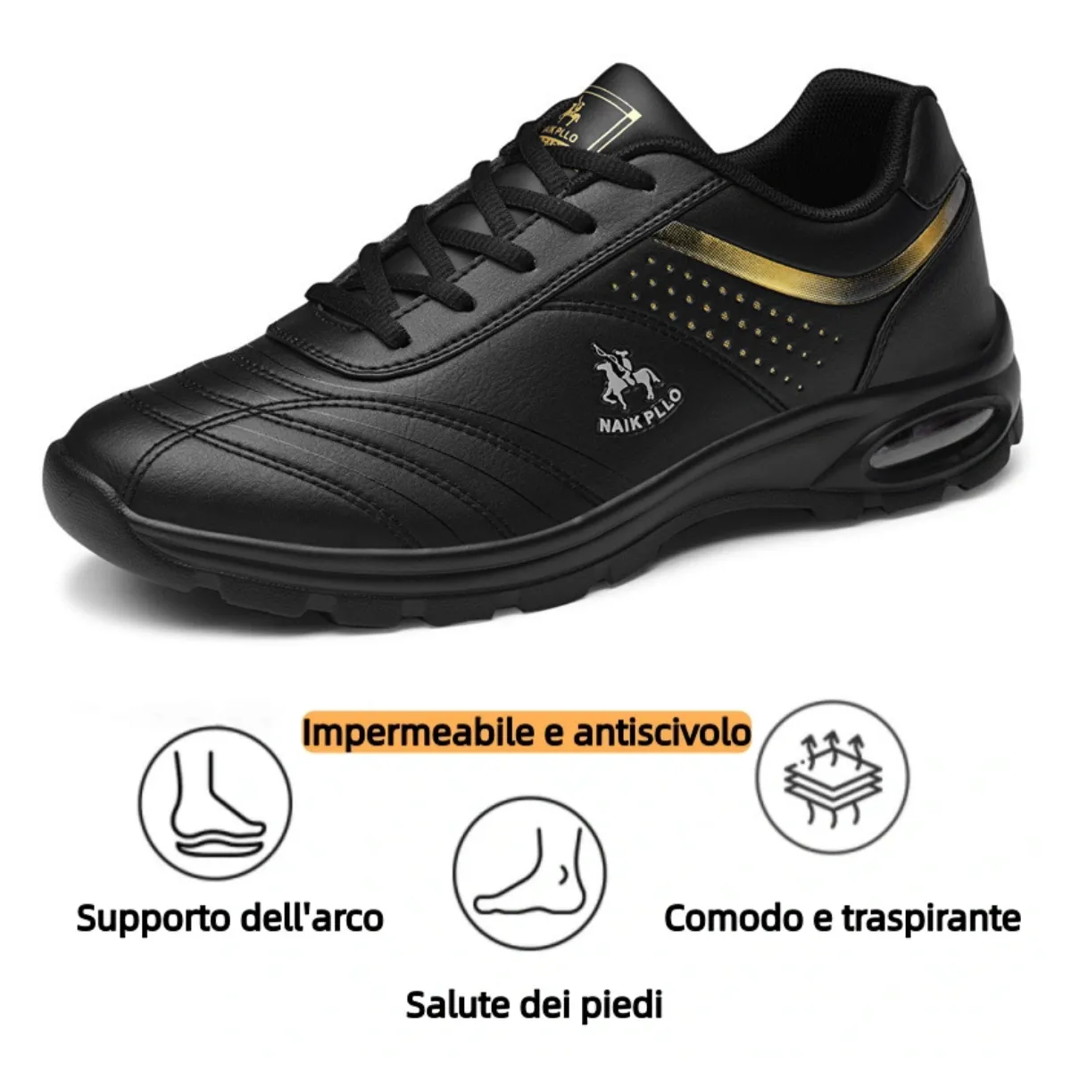 【🎁Offerta a tempo limitato】Scarpe da passeggio dal design ergonomico👞Cucite a mano - Impermeabili e antiscivolo✅Supporto dell'arco plantare per una camminata confortevole✅
