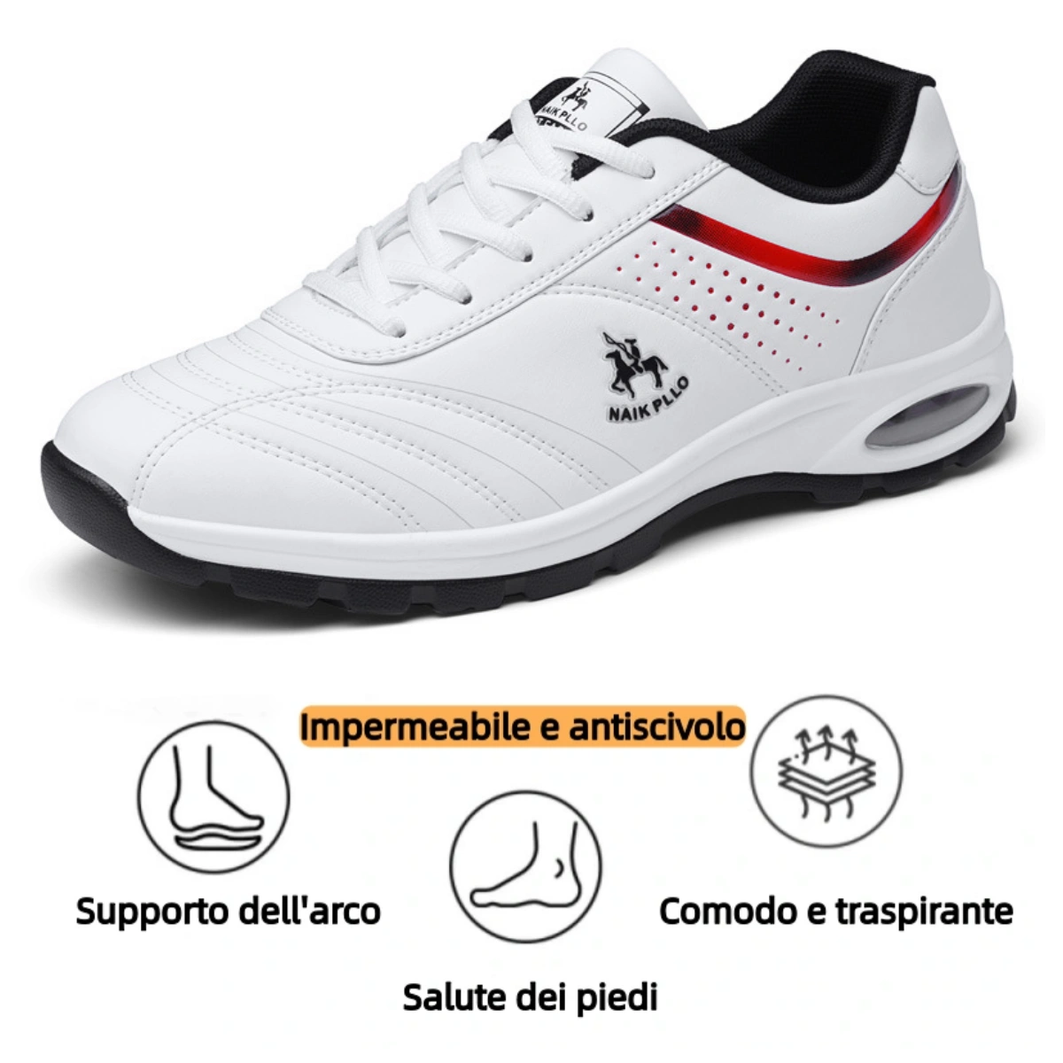 【🎁Offerta a tempo limitato】Scarpe da passeggio dal design ergonomico👞Cucite a mano - Impermeabili e antiscivolo✅Supporto dell'arco plantare per una camminata confortevole✅
