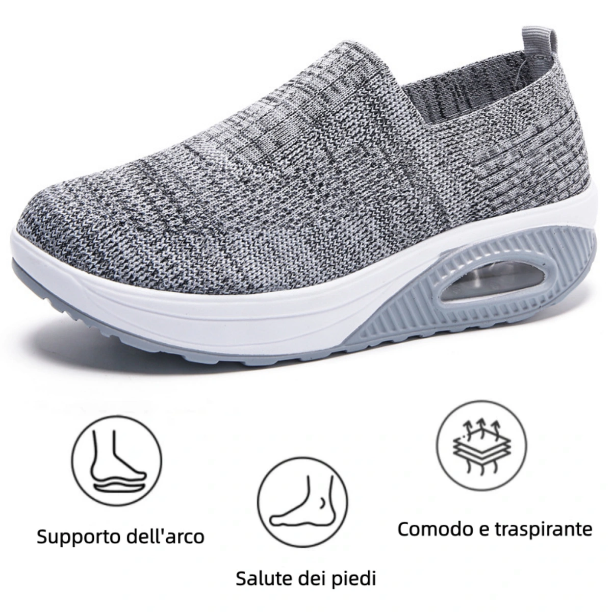 【🎁Offerta a tempo limitato】Scarpe ortopediche da donna - Morbide e comode👞 Alleviano il dolore articolare✅ Tallone ammortizzato per una camminata confortevole✅ Antiscivolo✅