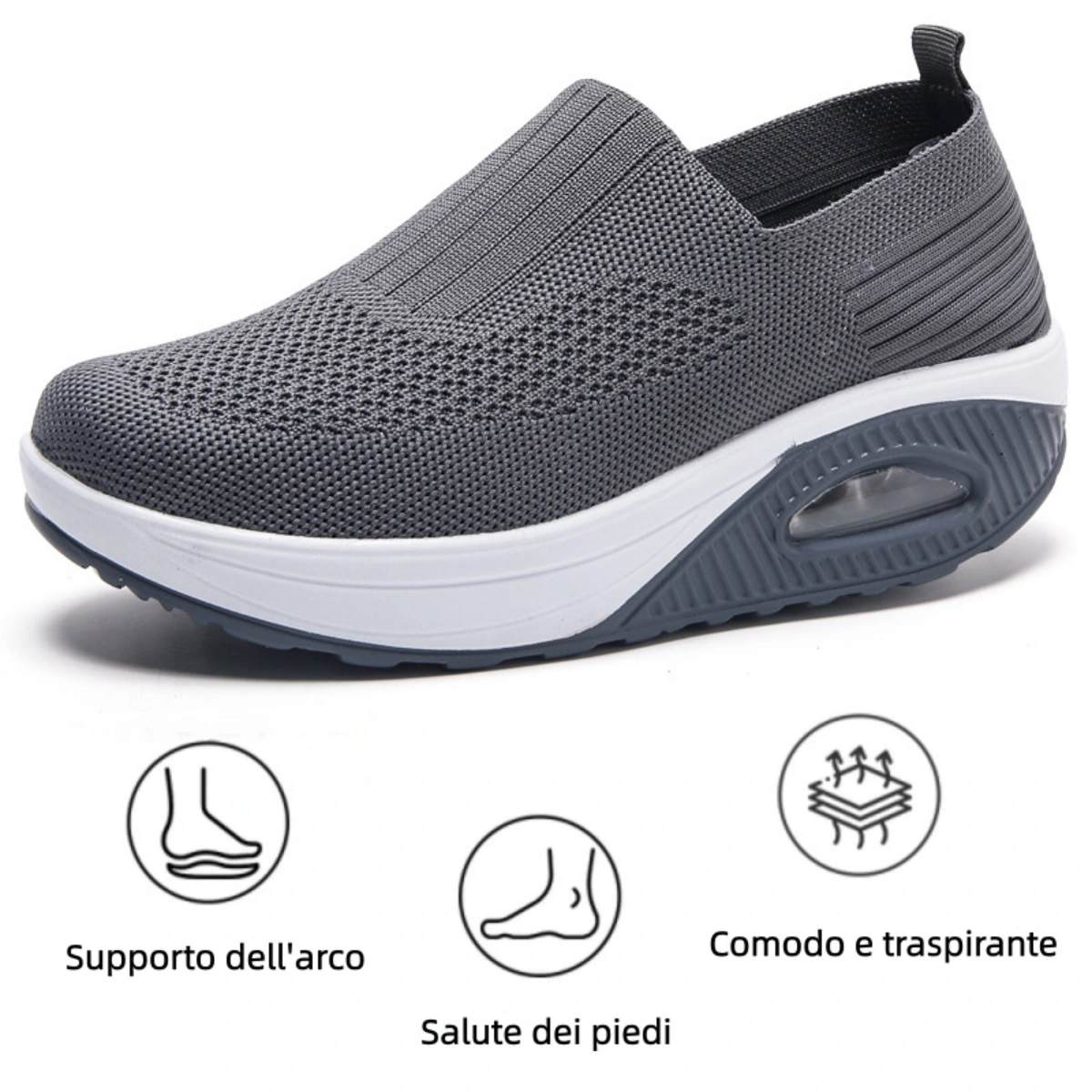 【🎁Offerta a tempo limitato】Scarpe ortopediche da donna - Morbide e comode👞 Alleviano il dolore articolare✅ Tallone ammortizzato per una camminata confortevole✅ Antiscivolo✅