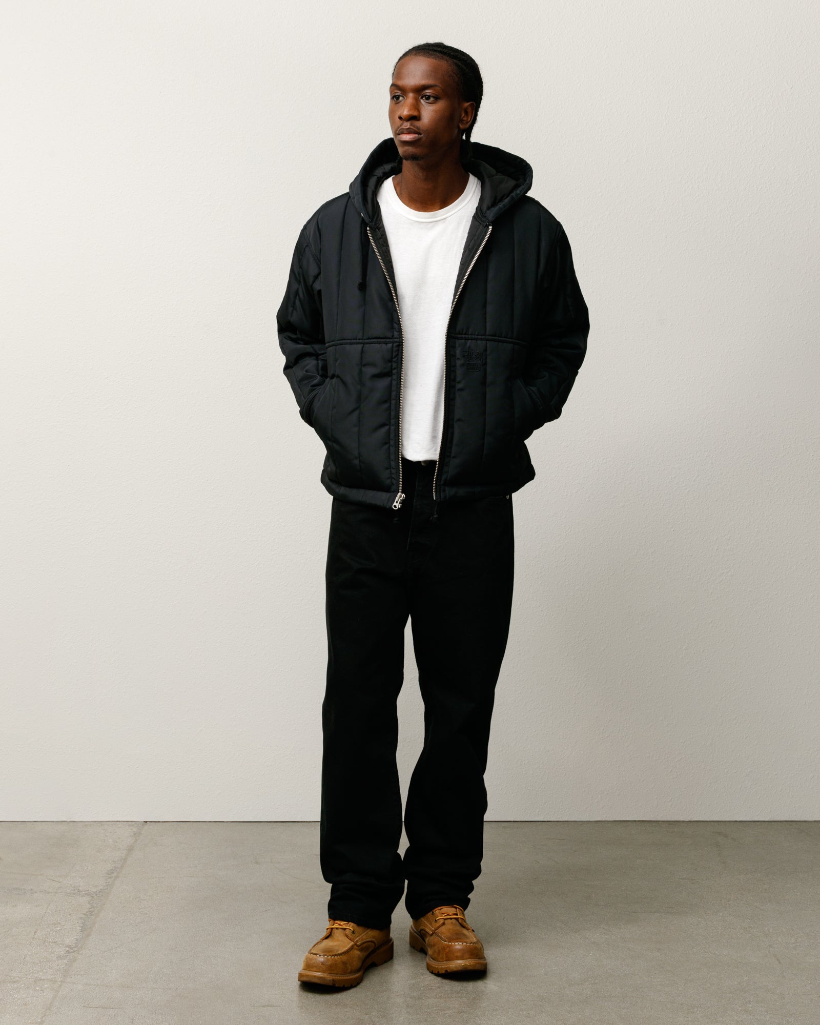 QUILTED NYLON WORK JACKET