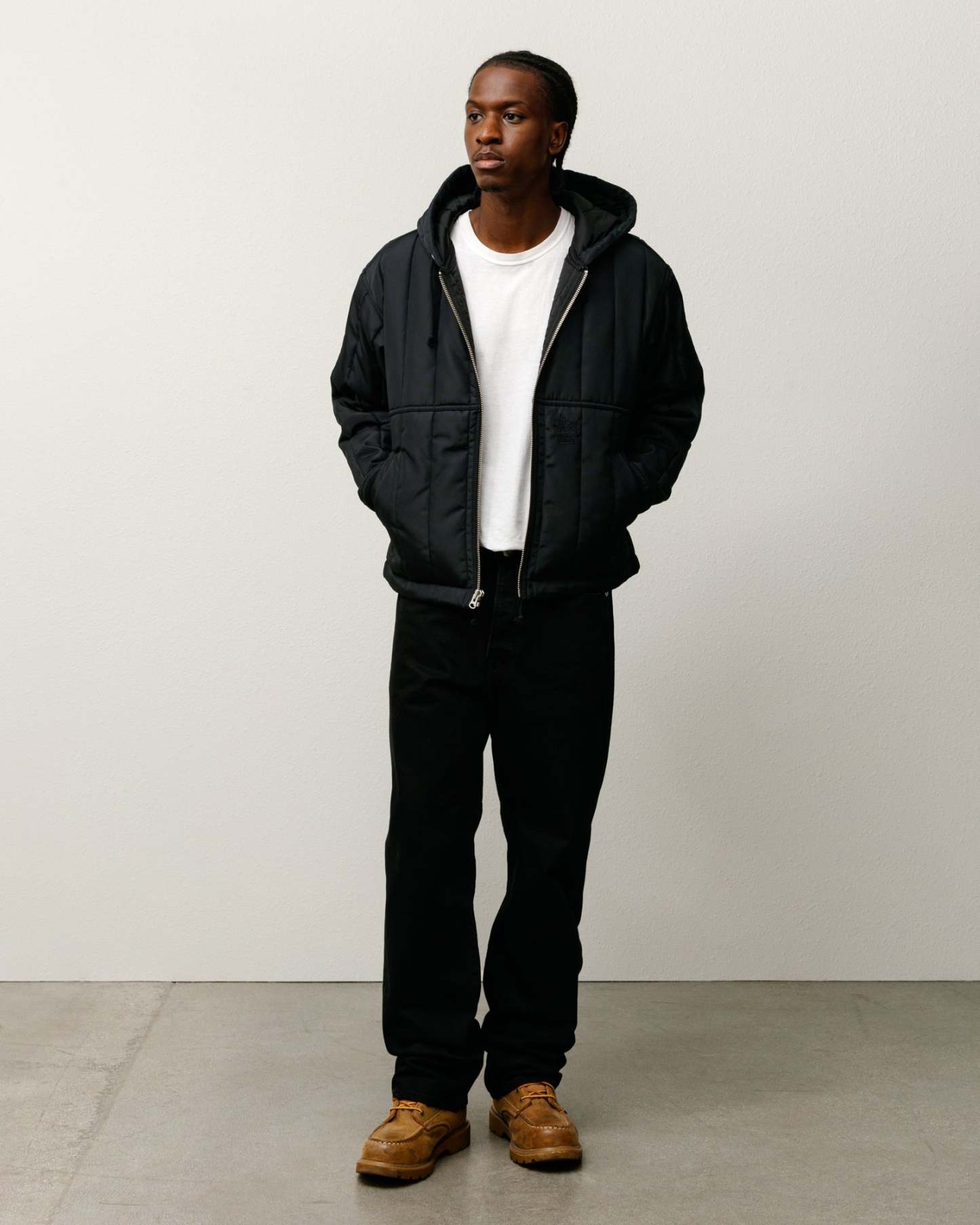 QUILTED NYLON WORK JACKET