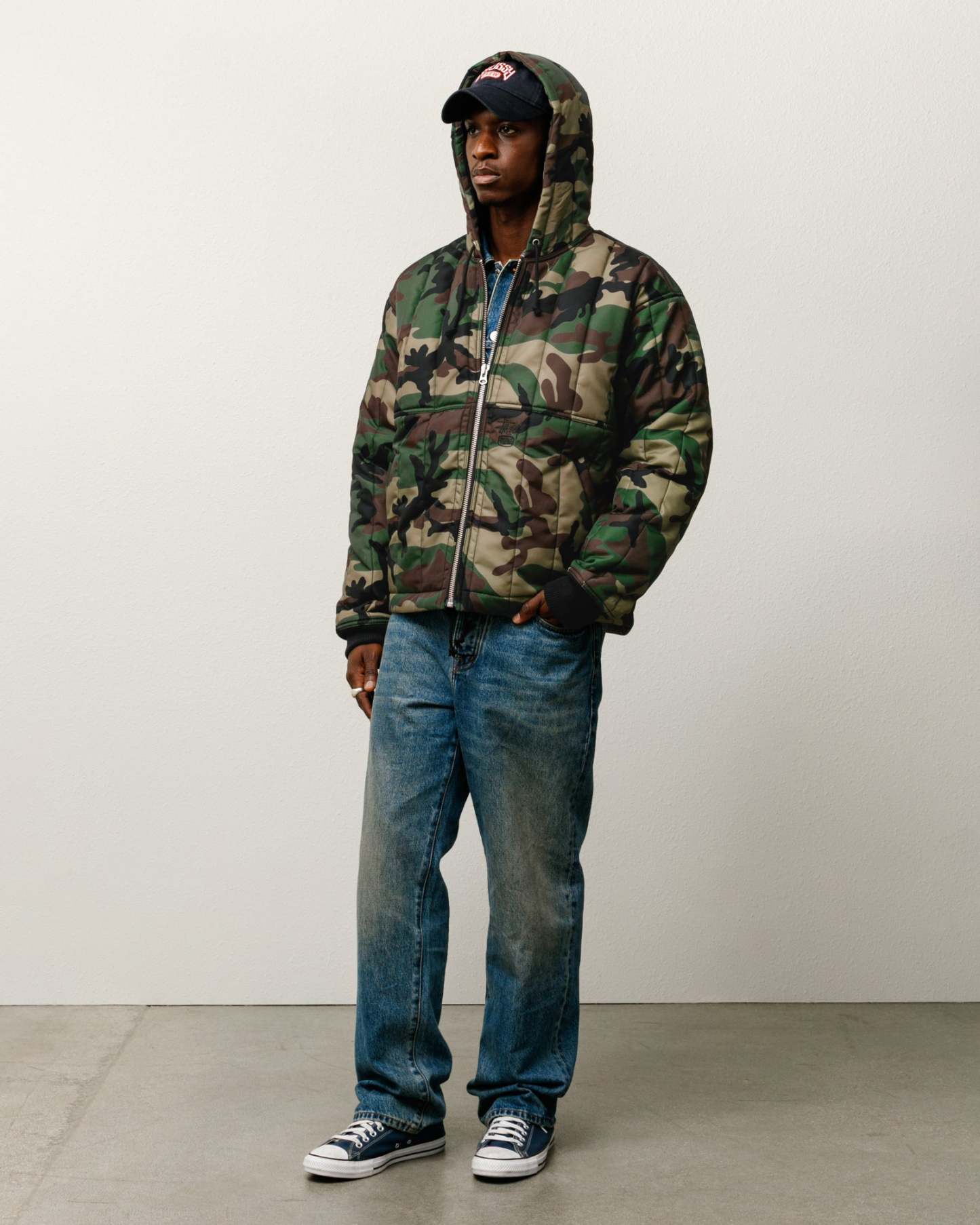 QUILTED NYLON WORK JACKET