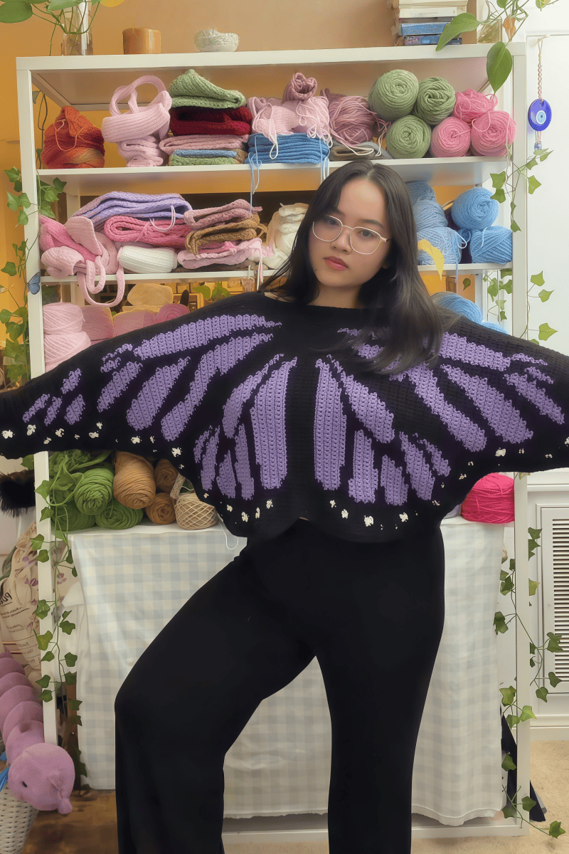 The Monarch butterfly cardigan&sweater