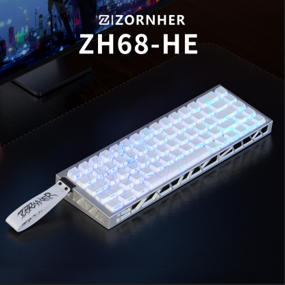 ZH68-HE Hall Effect 65% Mechanical Keyboard  Full RGB，Perfect for competitive gaming，RT0.01MM