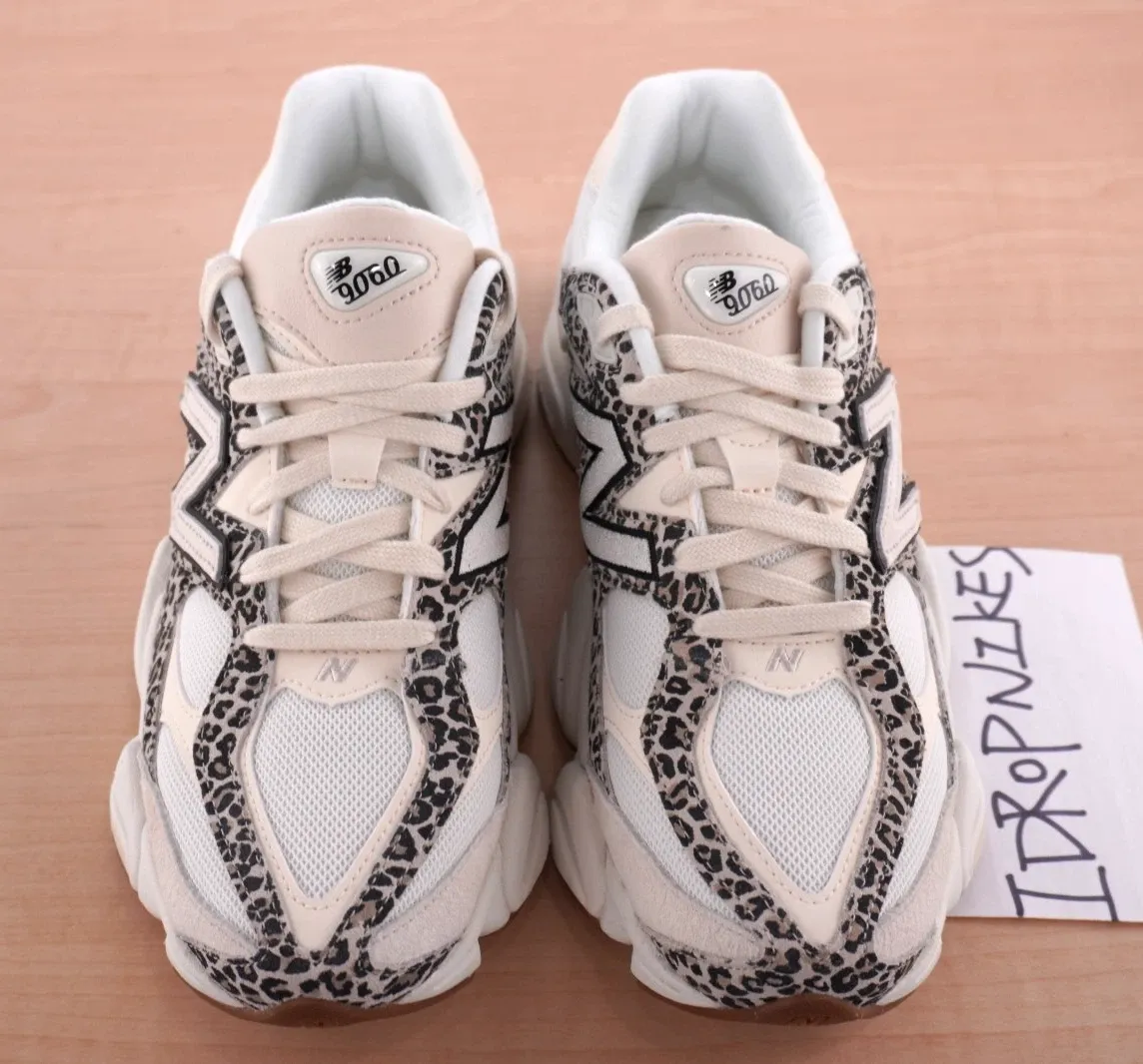 New Balance 9060 x ASOS Exclusive Brown Leopard Unisex Shoes - Replacement box