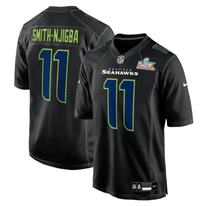 Men's Seattle Seahawks NK  Super Bowl LX Patch Carbon Fashion Game Jersey.Customized version