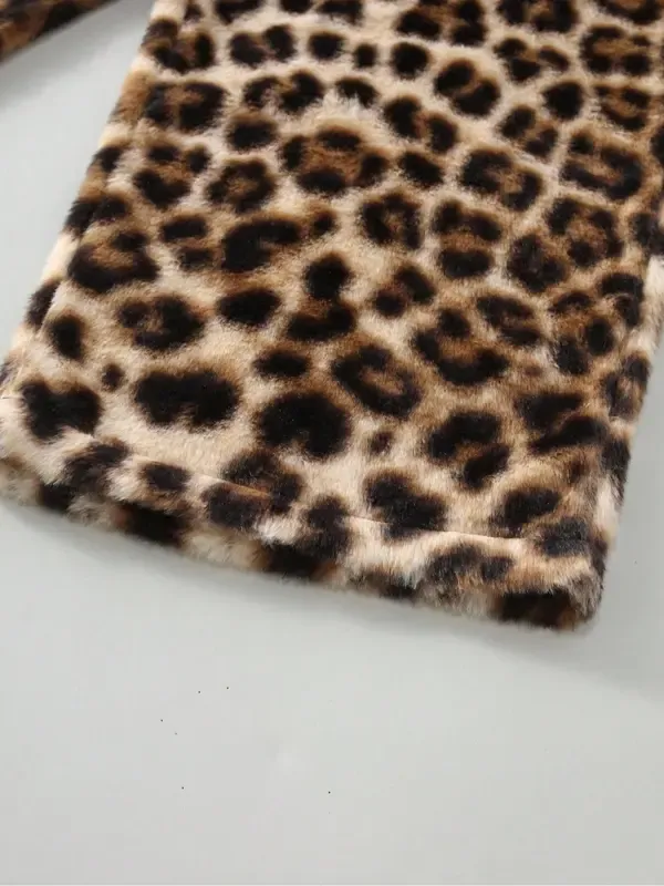 Ns Style Fashion Striped Leopard Print Loose Home Pants, Elastic Waist Knit Sporty Long Pants, Casual Fitted Design for All Seasons