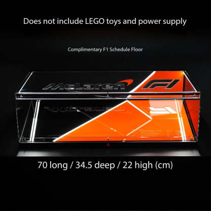 【Premium】LED Display Case for LEGO F1 Race Cars