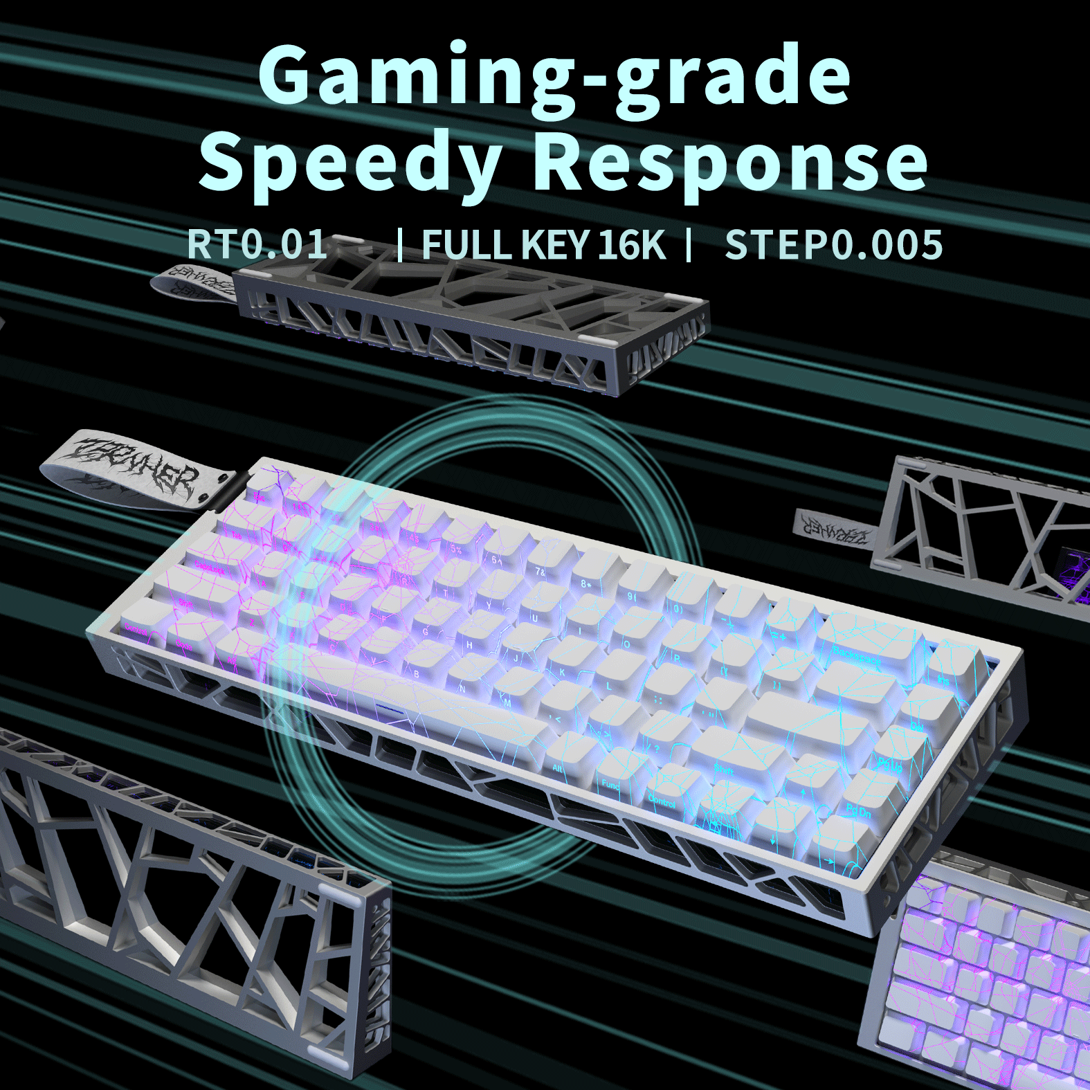 ZH68-HE Hall Effect 65% Mechanical Keyboard  Full RGB，Perfect for competitive gaming，RT0.01MM