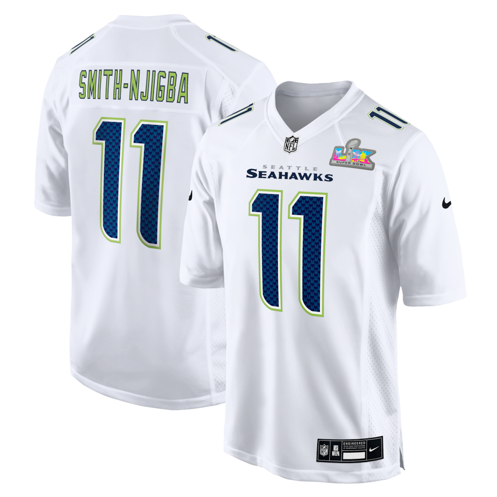Men's Seattle Seahawks NK  Super Bowl LX Patch Carbon Fashion Game Jersey.Customized version