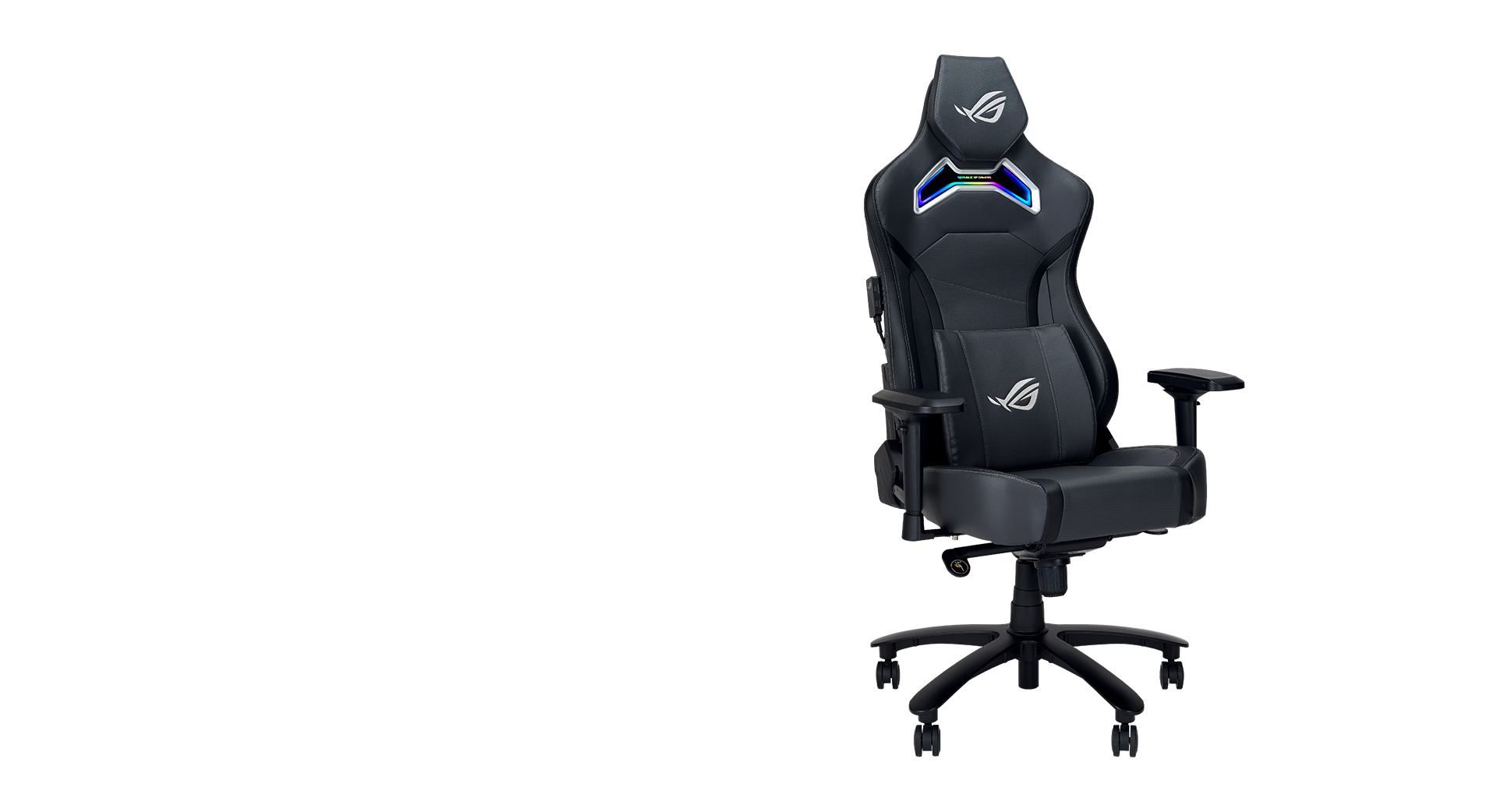 ROG Chariot X gaming chair front view to the left