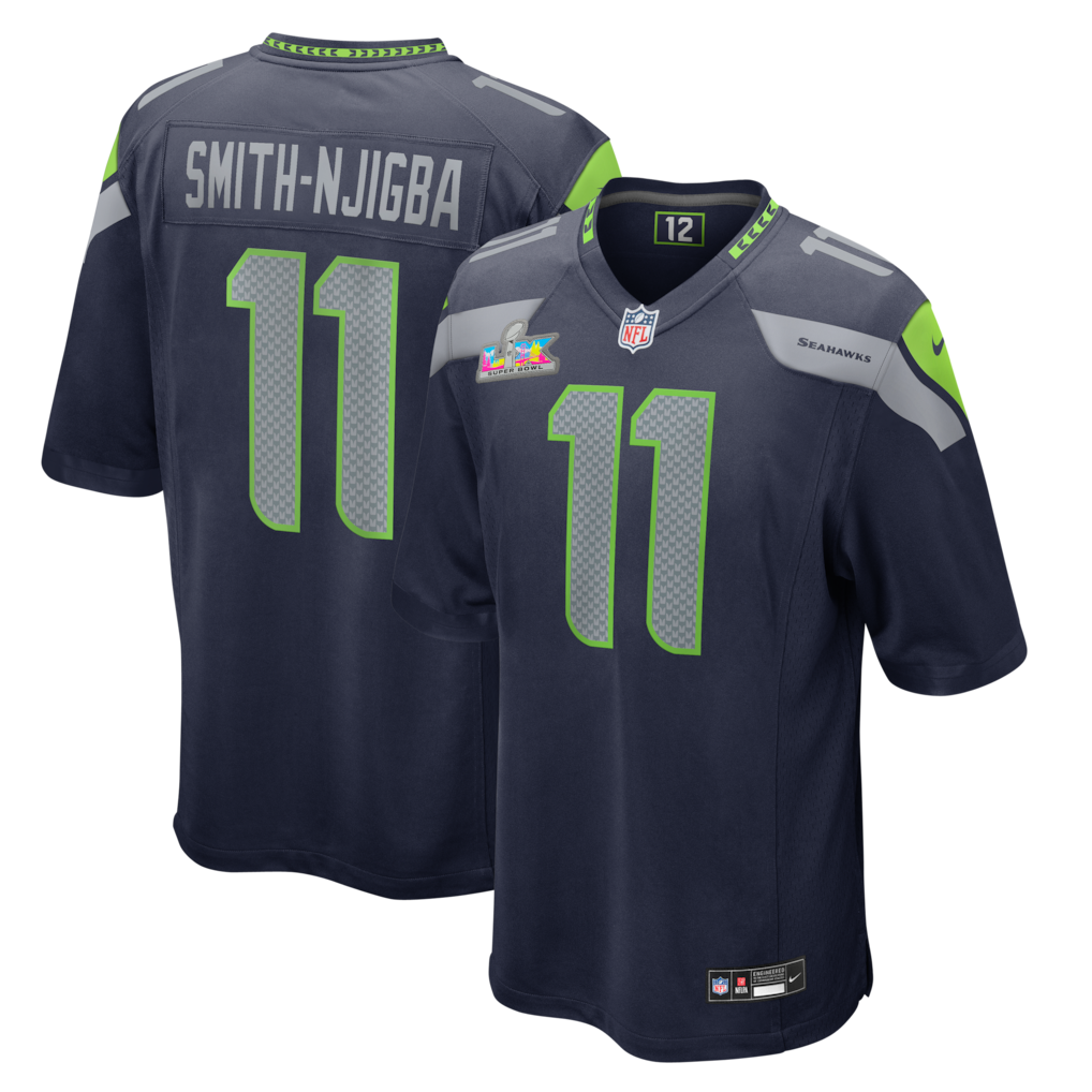 Men's Seattle Seahawks NK Super Bowl LX Patch Carbon Fashion Game Jersey.Customized version