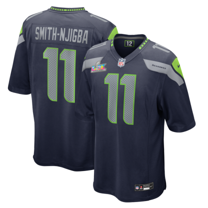 Men's Seattle Seahawks NK  Super Bowl LX Patch Carbon Fashion Game Jersey.Customized version