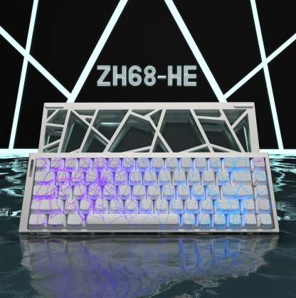 ZH68-HE Hall Effect 65% Mechanical Keyboard  Full RGB，Perfect for competitive gaming，RT0.01MM