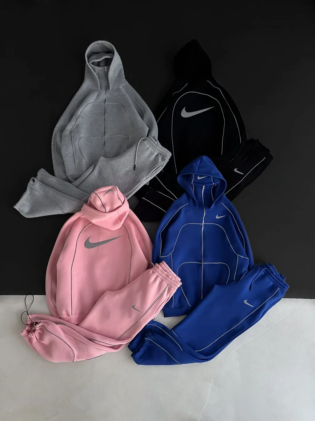 FULL REFLECTOR OVERSIZE CP TRACKSUIT SET BLACK