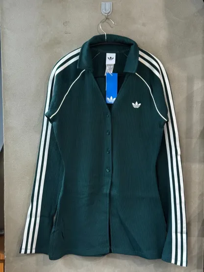 adidas Originals Button Down Waffle Top Women Lifestyle Casual AsiaFit KS7810