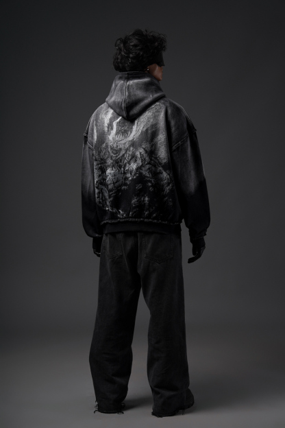 BERSERKING MENACE VINTAGE WASHED HOODIE