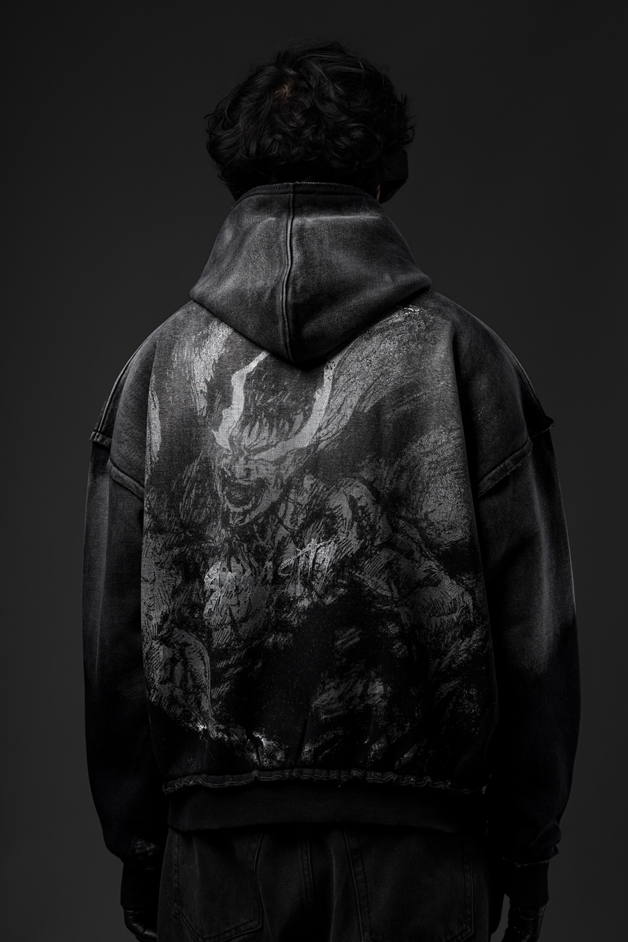 BERSERKING MENACE VINTAGE WASHED HOODIE