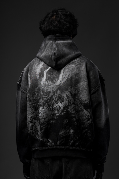 BERSERKING MENACE VINTAGE WASHED HOODIE