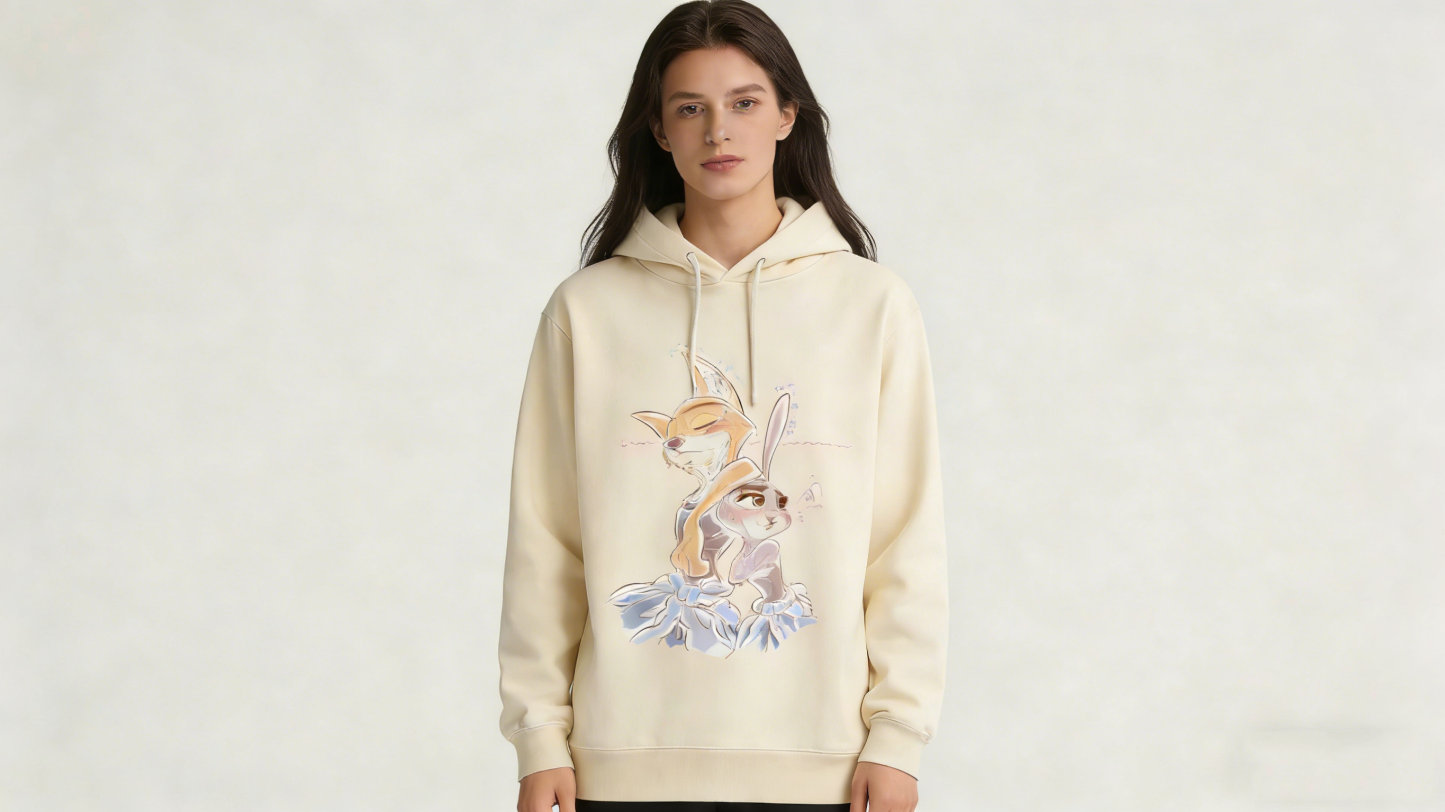 Romantic Nick & Judy Embraced Hoodie - Soft Cotton Blend
