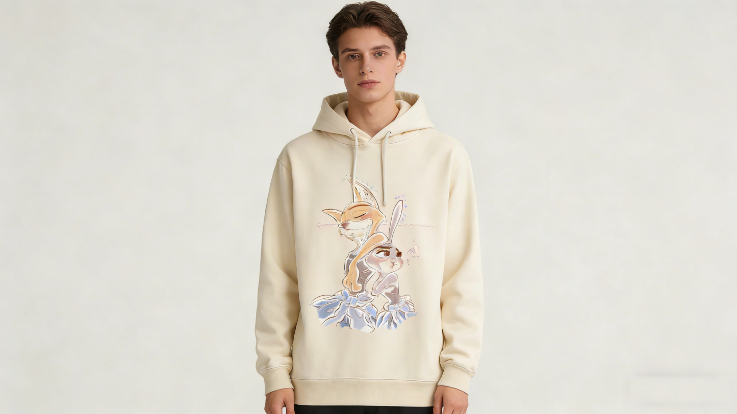 Romantic Nick & Judy Embraced Hoodie - Soft Cotton Blend