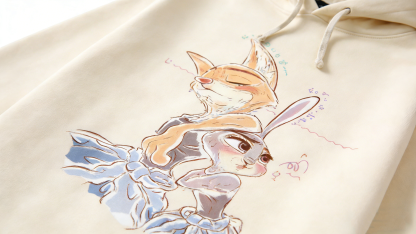 Romantic Nick & Judy Embraced Hoodie - Soft Cotton Blend