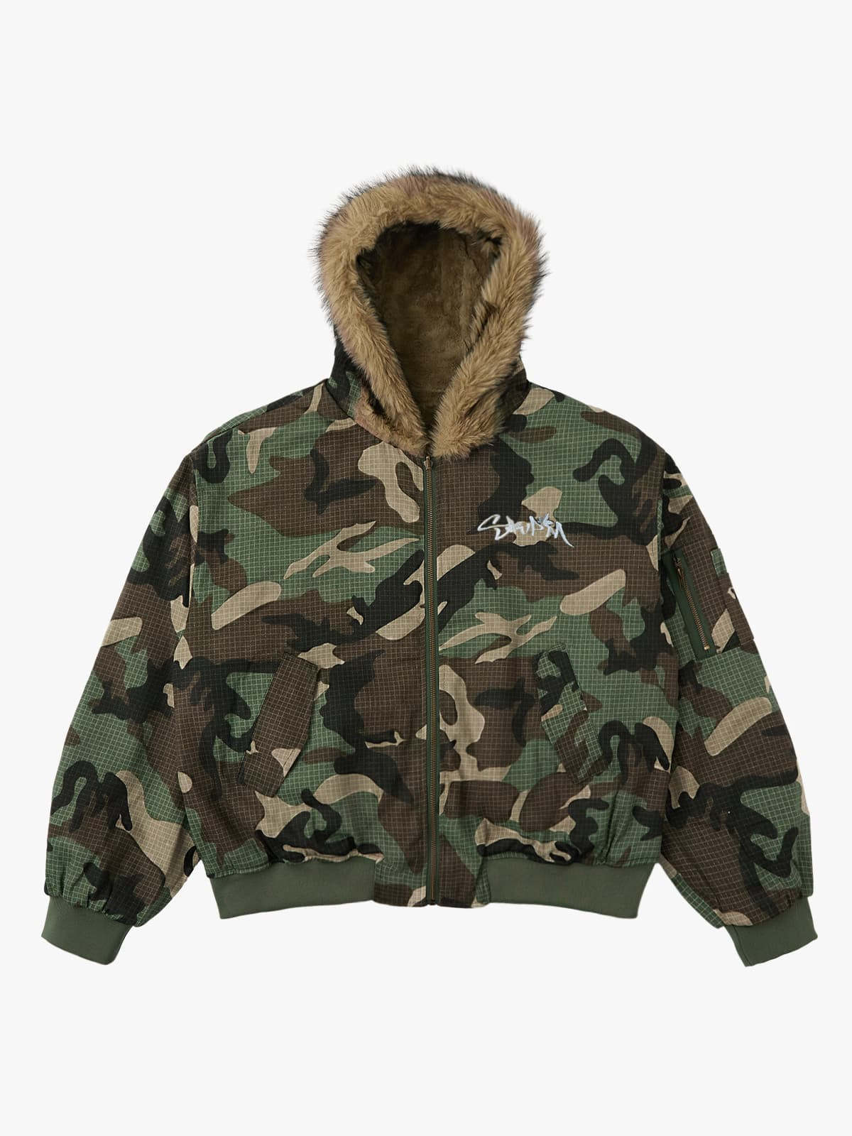 Camouflage detachable cotton jacket - 2499