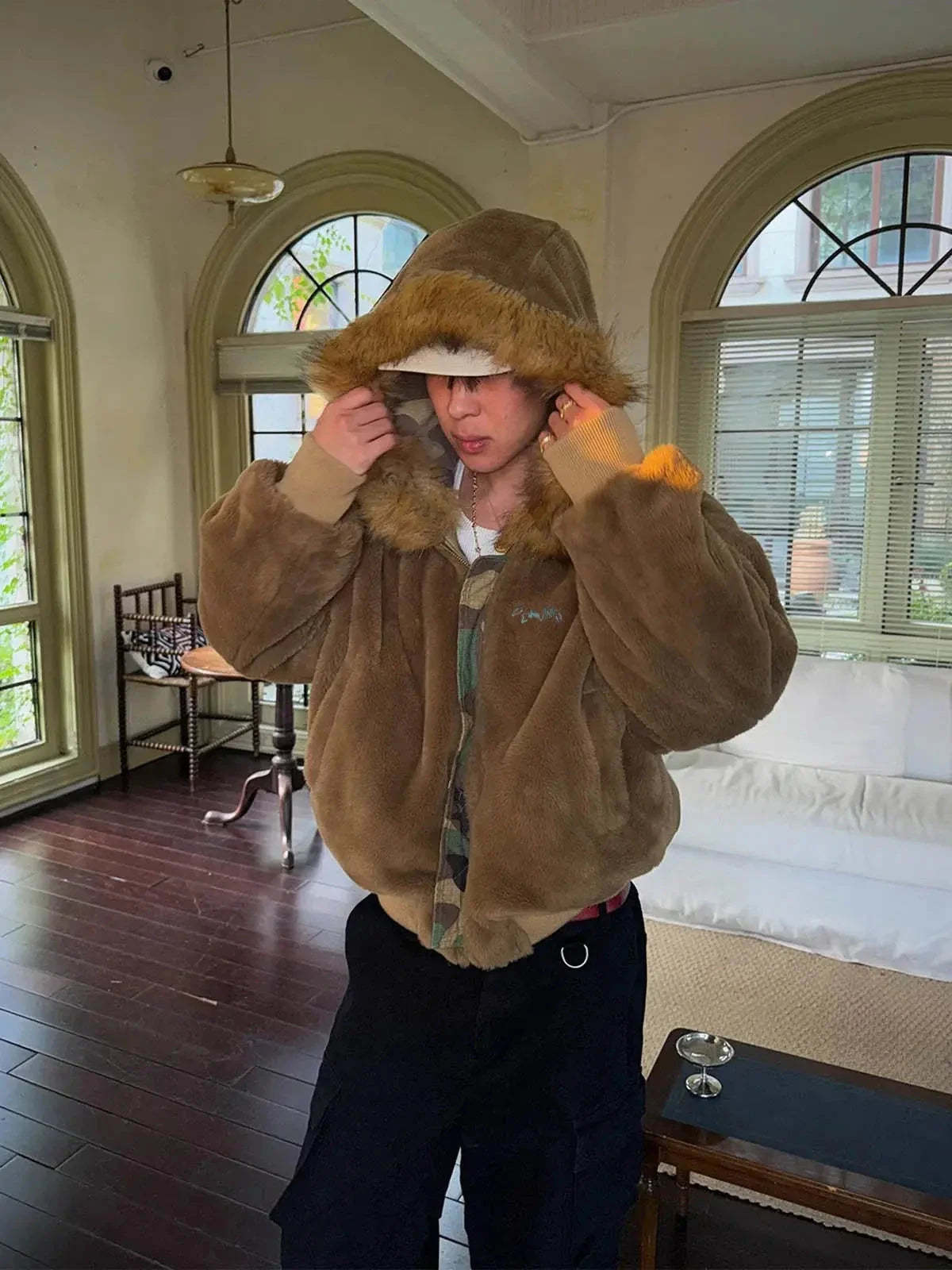 Camouflage detachable cotton jacket - 2499