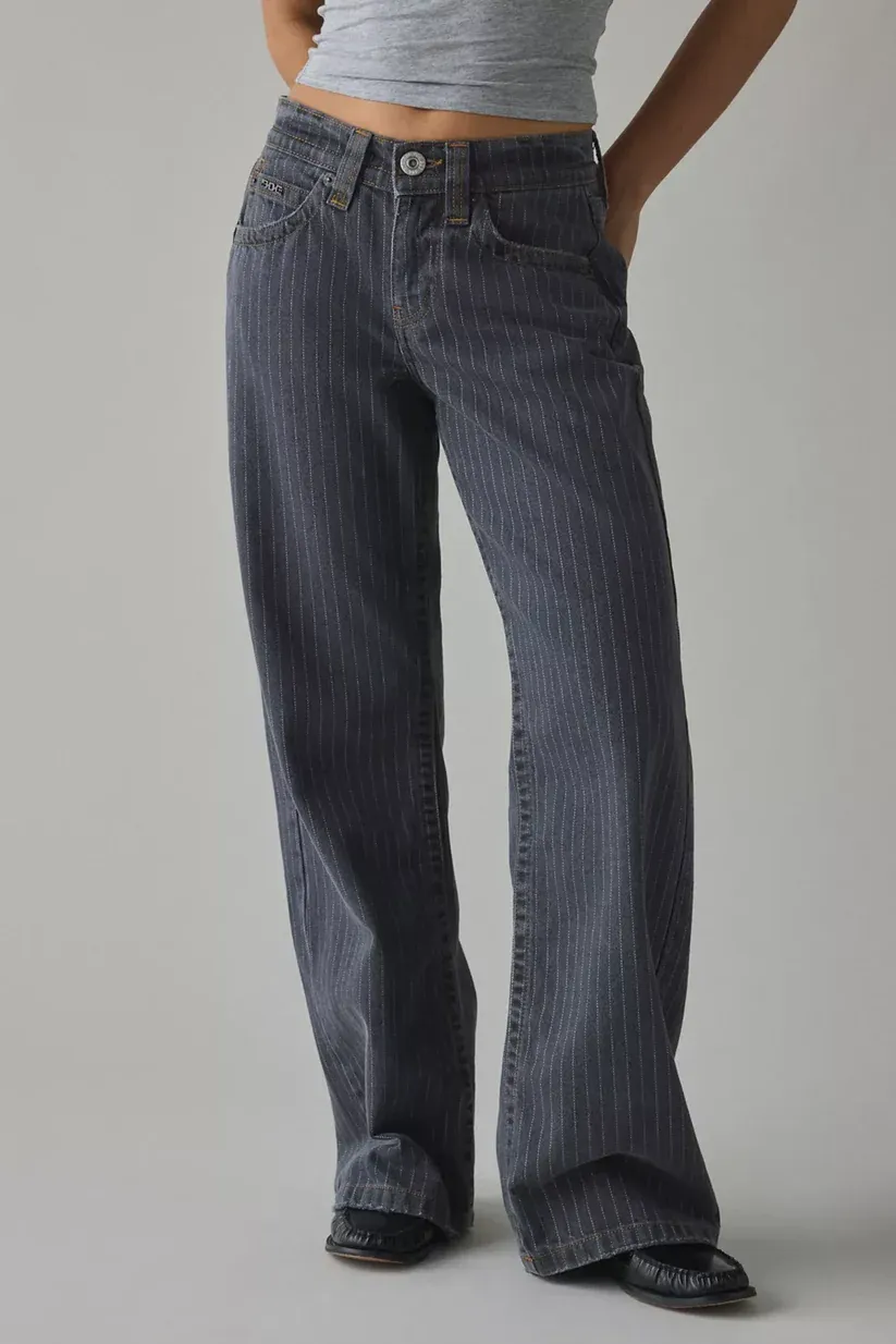 Kayla Printed Pinstripe Jeans (Buy 2 Free Shipping