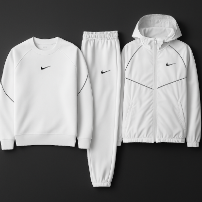 Complete Set - Sweatshirt, Pants and Windproof Hooded Jacket