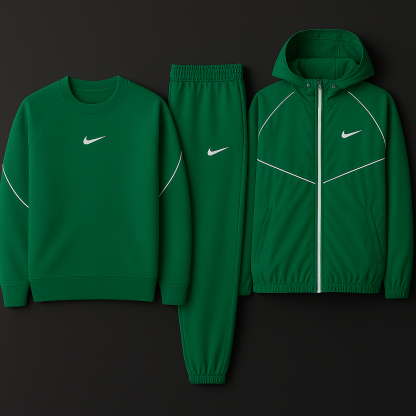 Complete Set - Sweatshirt, Pants and Windproof Hooded Jacket