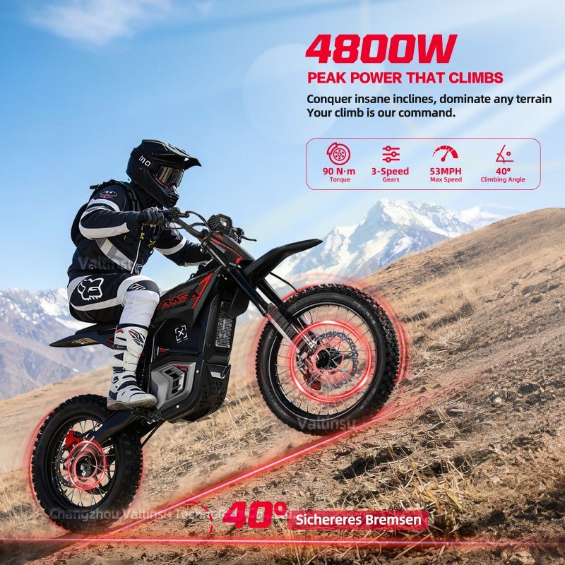 Electric Off Road Adults Black Advanced Dirt Bike EM-5 Pro for Sale