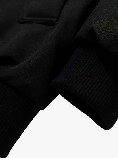 Retro Contrast Fur Collar Quilted Cotton Bomber Jacket