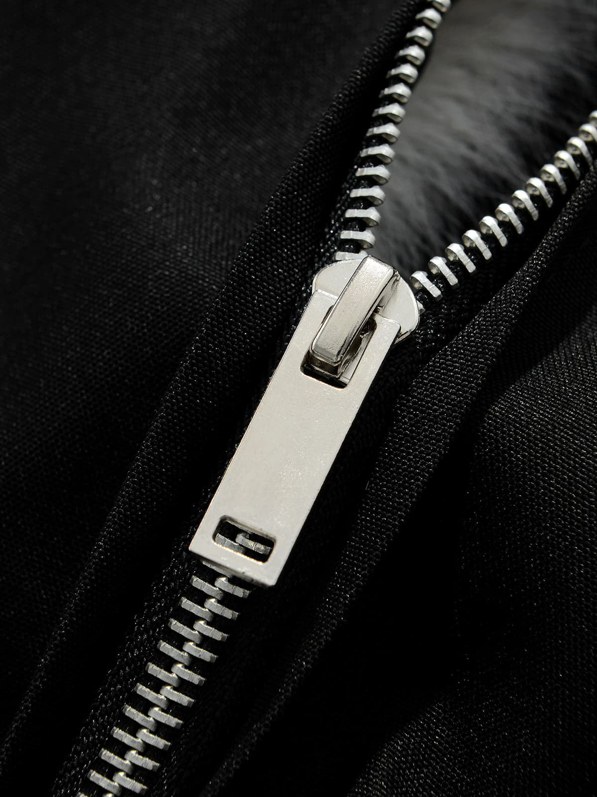 Retro Contrast Fur Collar Quilted Cotton Bomber Jacket