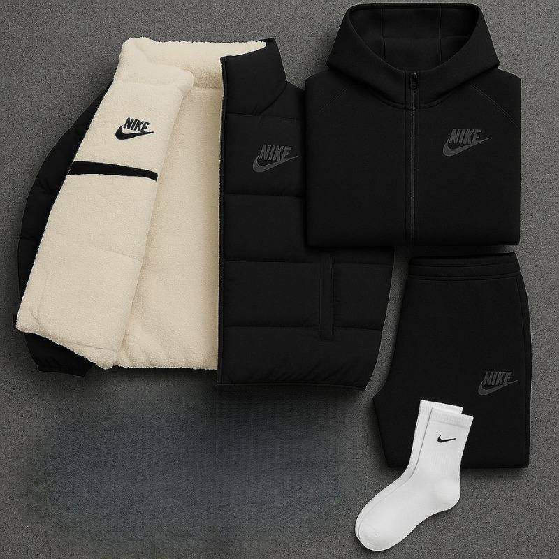 Essential - Winter Set with Hoodie, Pants and Quilted Puffer Jacket