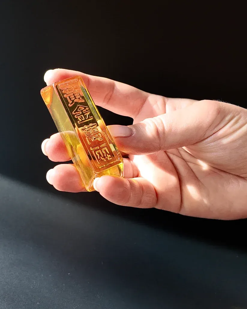 Crystal Glass Gold Bars