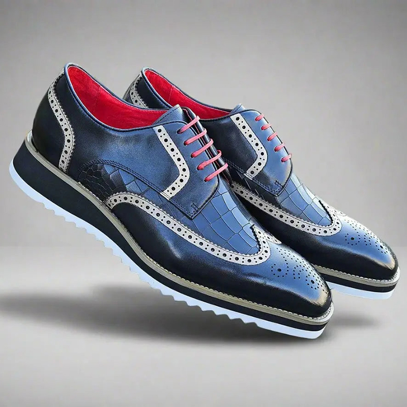 Midnight Bloom Derby Shoes