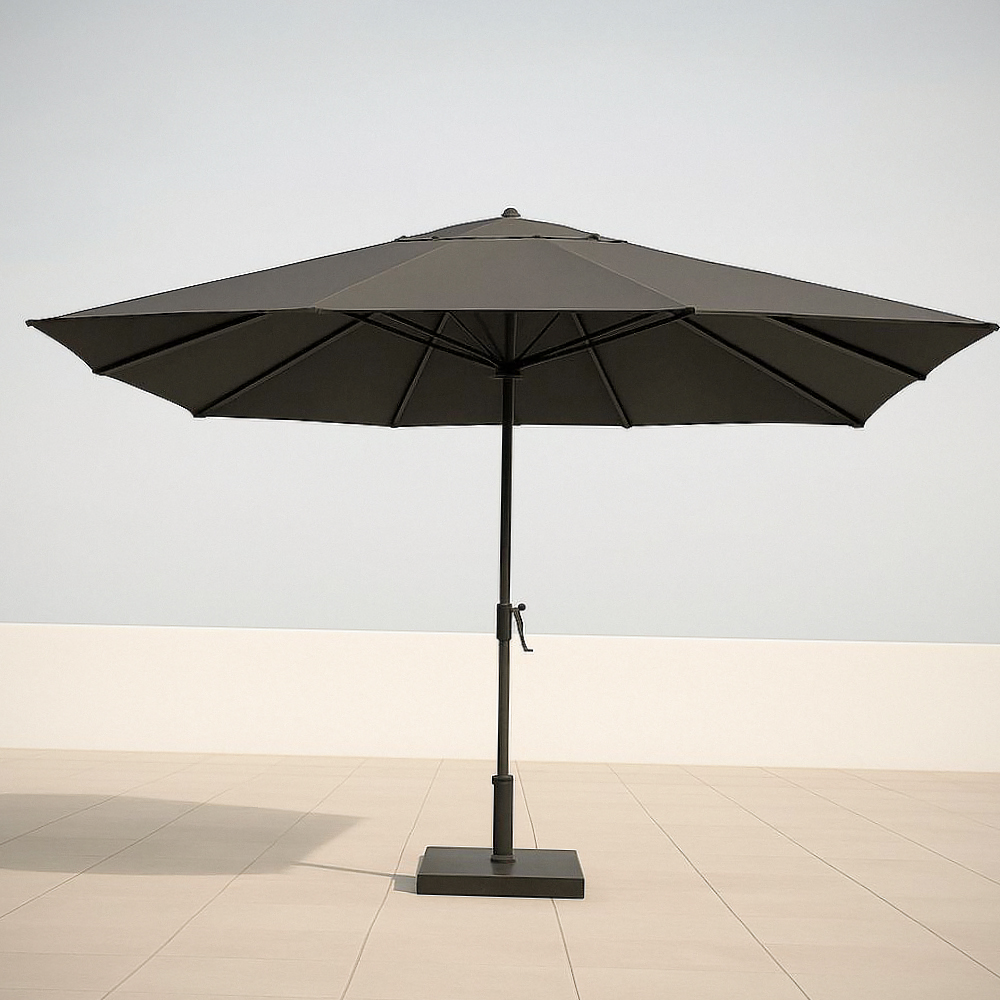 Parasol de jardin rond couleur anthracite