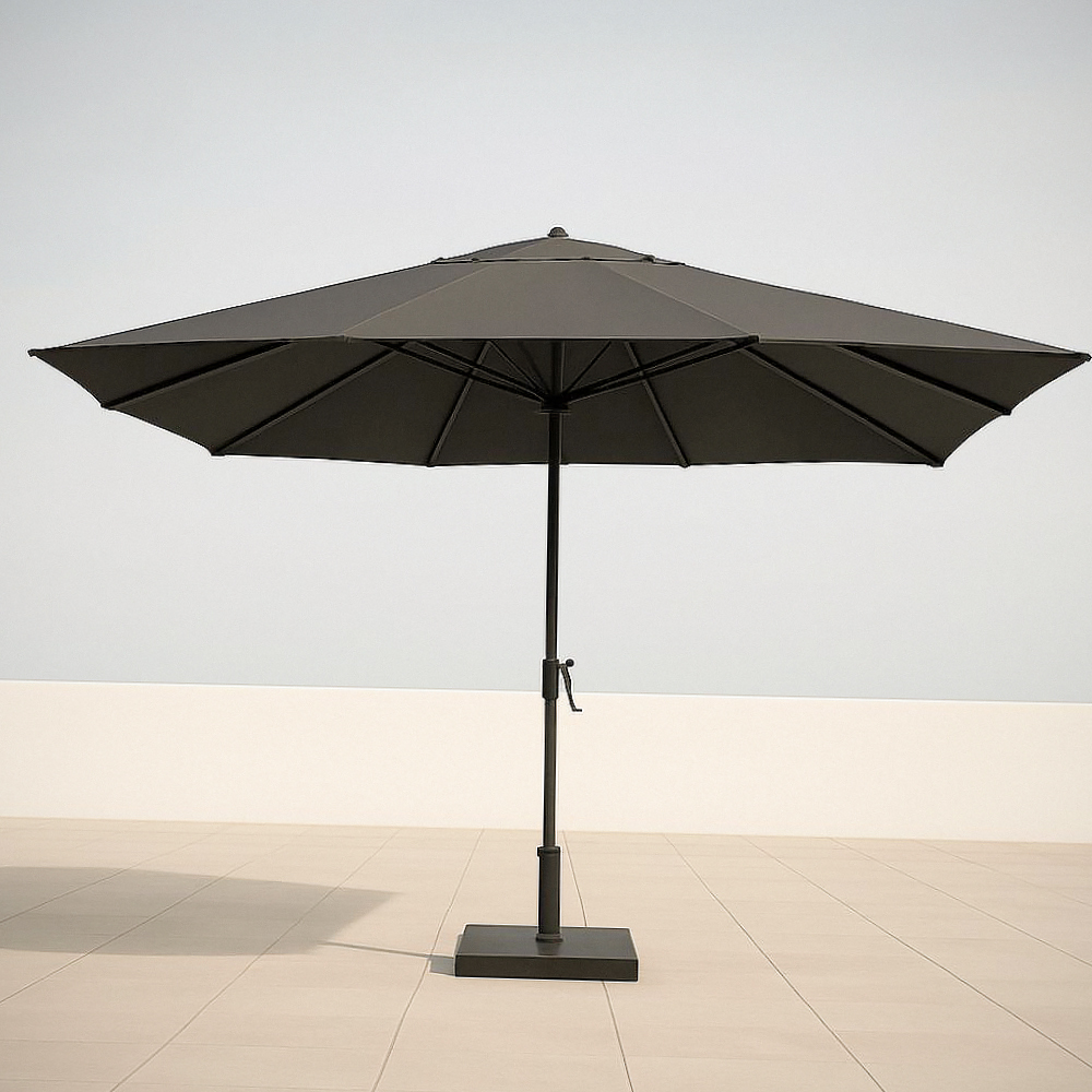 Parasol de jardin rond couleur anthracite